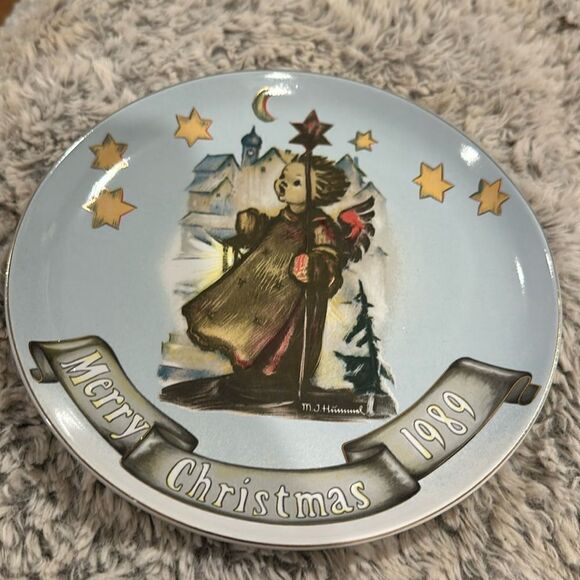MJ Hummel, Merry Christmas Plate 1989, - Picture 1 of 2
